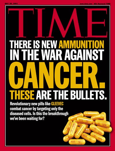 Time magazine that reads There is new ammunition in the war against cancer.